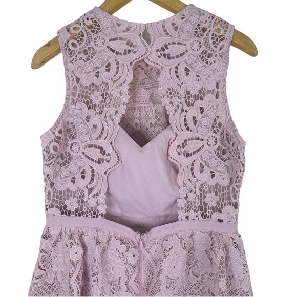 BHLDN Rosaline Mauve Lace Dress Medium NWOT Anthropologie Wedding Guest Cocktail - Picture 10 of 14